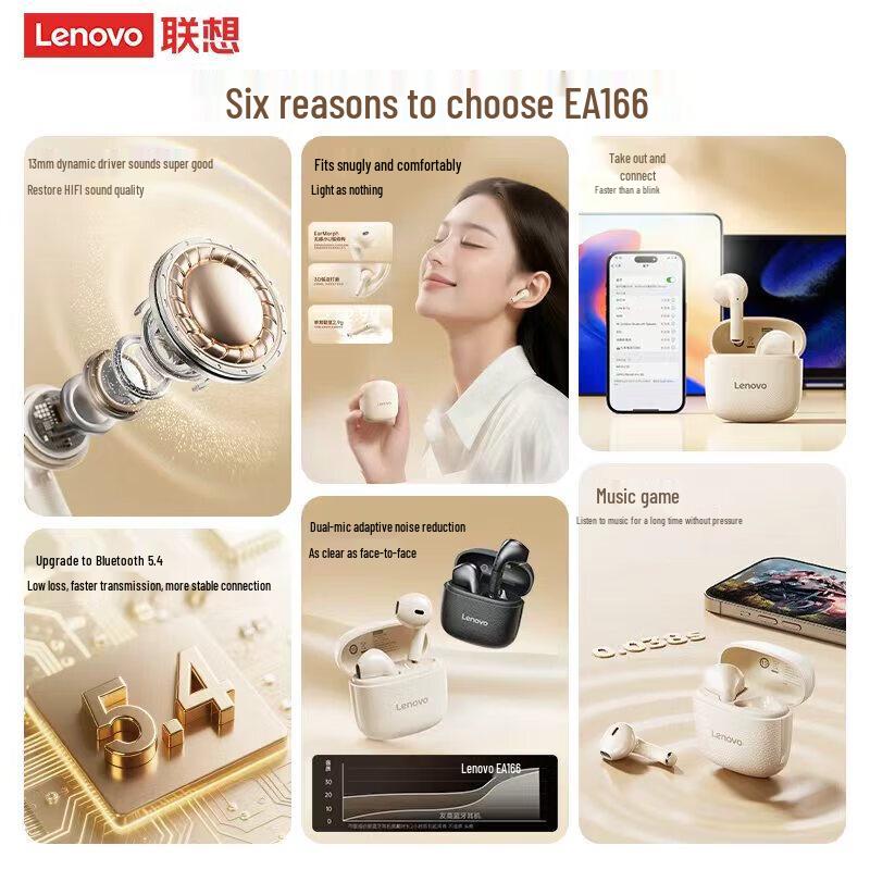 Lenovo EA166 Bluetooth Earbuds