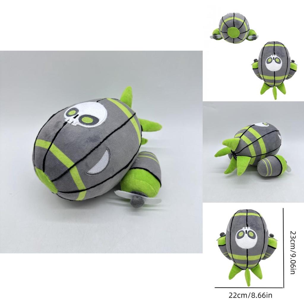 Zomg Jumbo Plush Animal Toy Soft And Stuffed Fiber Cotton Green And Grey 23*22cm