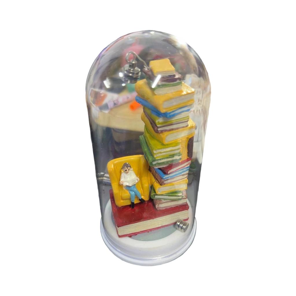 Reader Night Light Eye  Book Night Light Stacking Book Light Reading Corner Lighting Glass Ceiling Light With Bulb Bookshelf Light