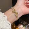 Fashion Zircon Double Layer Butterfly Charm Bracelet For Women Gift Wefare