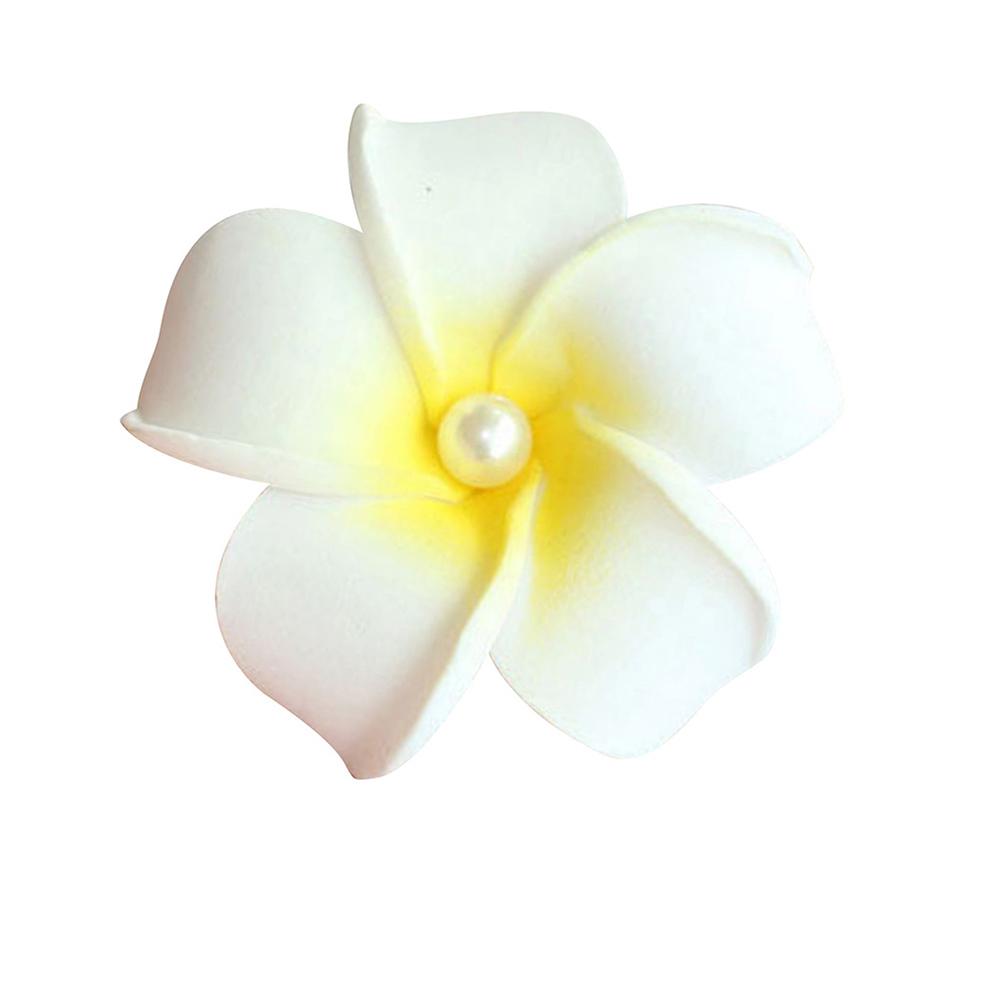 Pearl Plumeria Flower Hair Clips For Women Girls Hairpins Egg Flower Barrette Hawaiian Wedding Party Bag Hat Accessories