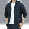 Jacket Men's Spring and Autumn Thin Fattened Jacket Casual Solid Color Outdoor Charge Top Fleece Plus Jacket