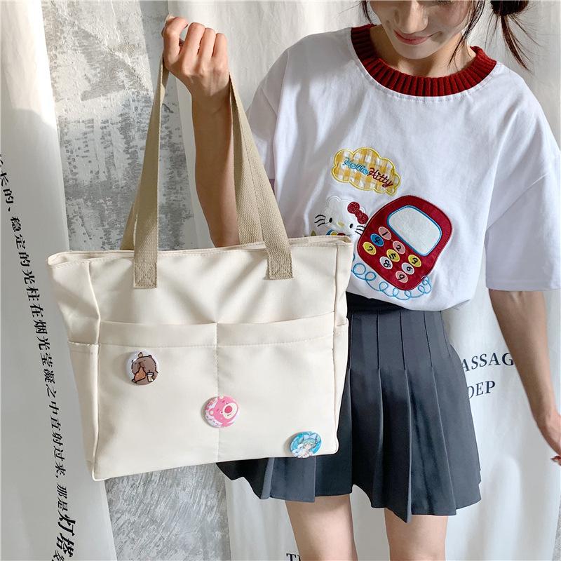 

Белая сумка-слинг большой вместимости, однотонная простая повседневная наплечная сумка, студенческая сумка для учебы и работы, портативная косметичка