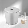 20L Stainless Steel Milk Pail Bucket W/ Lid - Free Standing 5.28 Gallon Capacity Storage Water Breaker for Farm, Dairy, Brewing