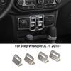Dashboard Window Glass Control Switch Button Trim Cover For 18+ Jeep Wrangler JL