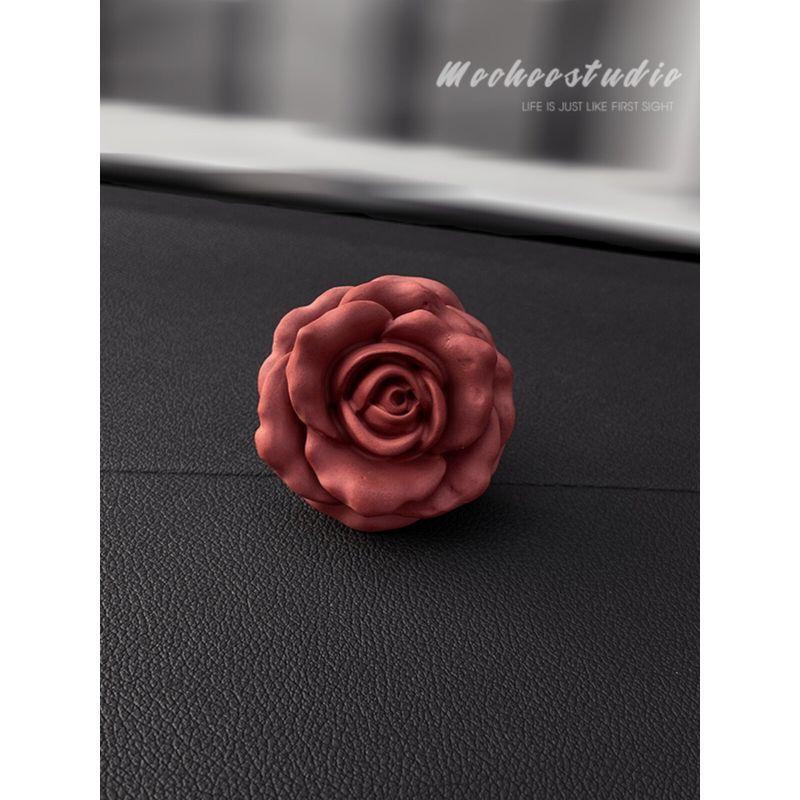 Rose Car Air Outlet Clip Light Perfume Car Accessories Handmade Diffuse Plaster Car Interior Aromatherapy Free Essential Oil New Car Gift