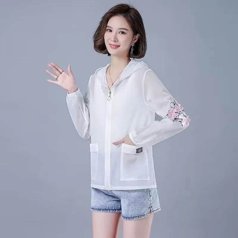Sun Protection Clothing Women's Jacket Summer All-match Breathable Loose Thin Long-sleeved Anti-ultraviolet Short Sun Protection Cardigan