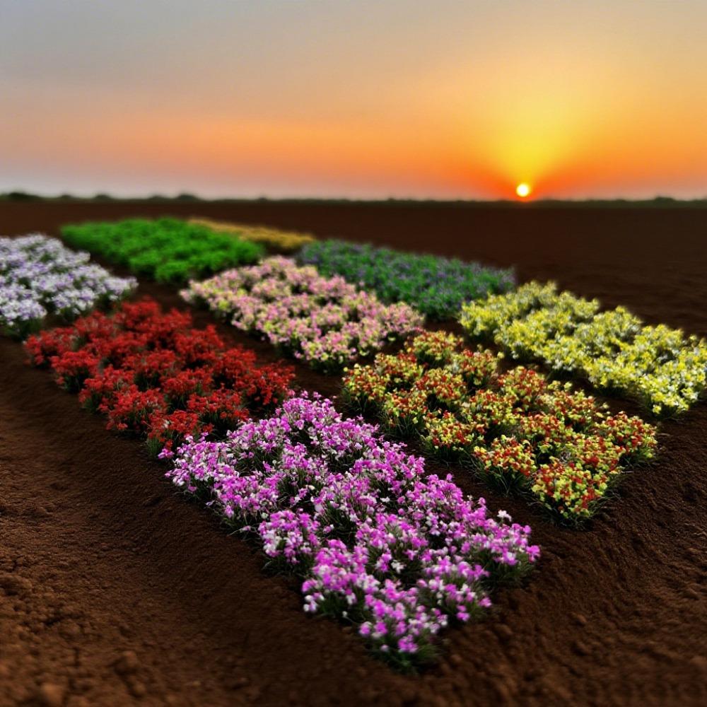 30pcs/set Plastic Simulated Flower Clusters 10~15mm*8mm Landscape Wargame Grass Tufts