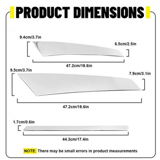 6X Chrome Pillar Posts For Cadillac Deville/DTS 2000 01-2011 Door Trim Cover EXV