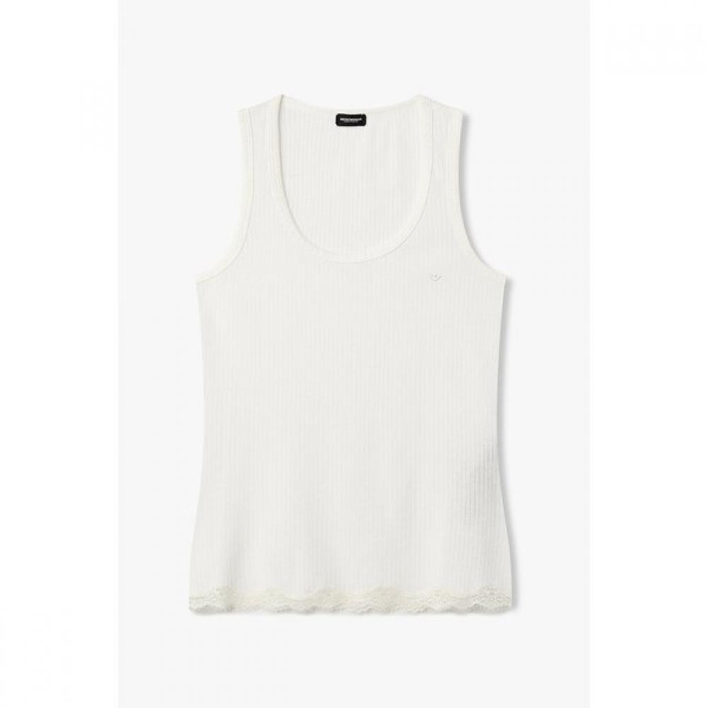 Emporio Armani Women Lace Patch Hem Lounge Tanktop 0826113504 S(90)