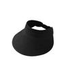Hat Women's Summer New Empty Top Hat Foldable Sunscreen Sunshade Straw Hat UV Protection Seaside Beach Headless Hat