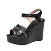 8cm 10cm Small Big Size 33-43 Comfortable THick Platform Sandals Wedges Shoes 2025 Summer High Heels Sandals Office Beach Mom