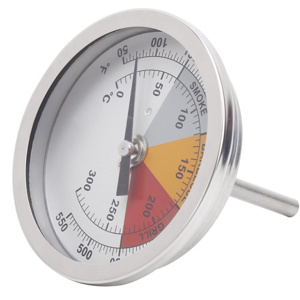 0‑300℃ 1/2in NPT Stainless Steel Grill Thermometer Oven Temperature Meter Kitchen Supplies
