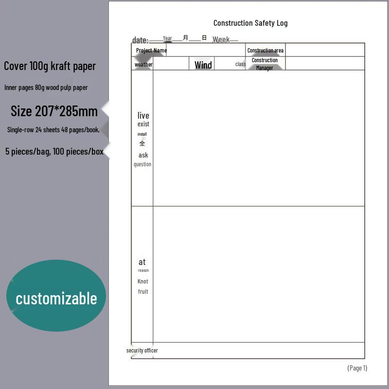 Customizable Equipment Maintenance & Operation Logbook for Workshop Machines