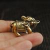Retro Brass Lucky Elephant Figurine - Copper Artisan Craft for Office Decor