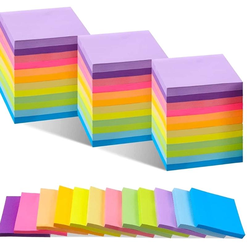 8 Pcs Stickier Note Adhesive Stickier Pad Simple Stickier Notes Aesthetic Memo Pad Colorful Notepads for Office Workers