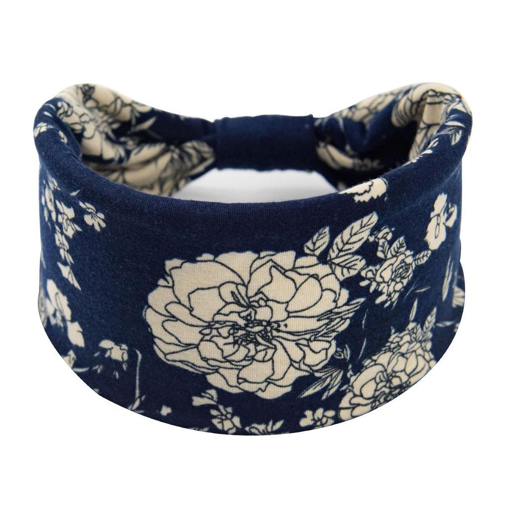 Bohemian Retro Yoga Headband - Wide-Brimmed, Sweat-Absorbent, Elastic Cotton Hair Accessory