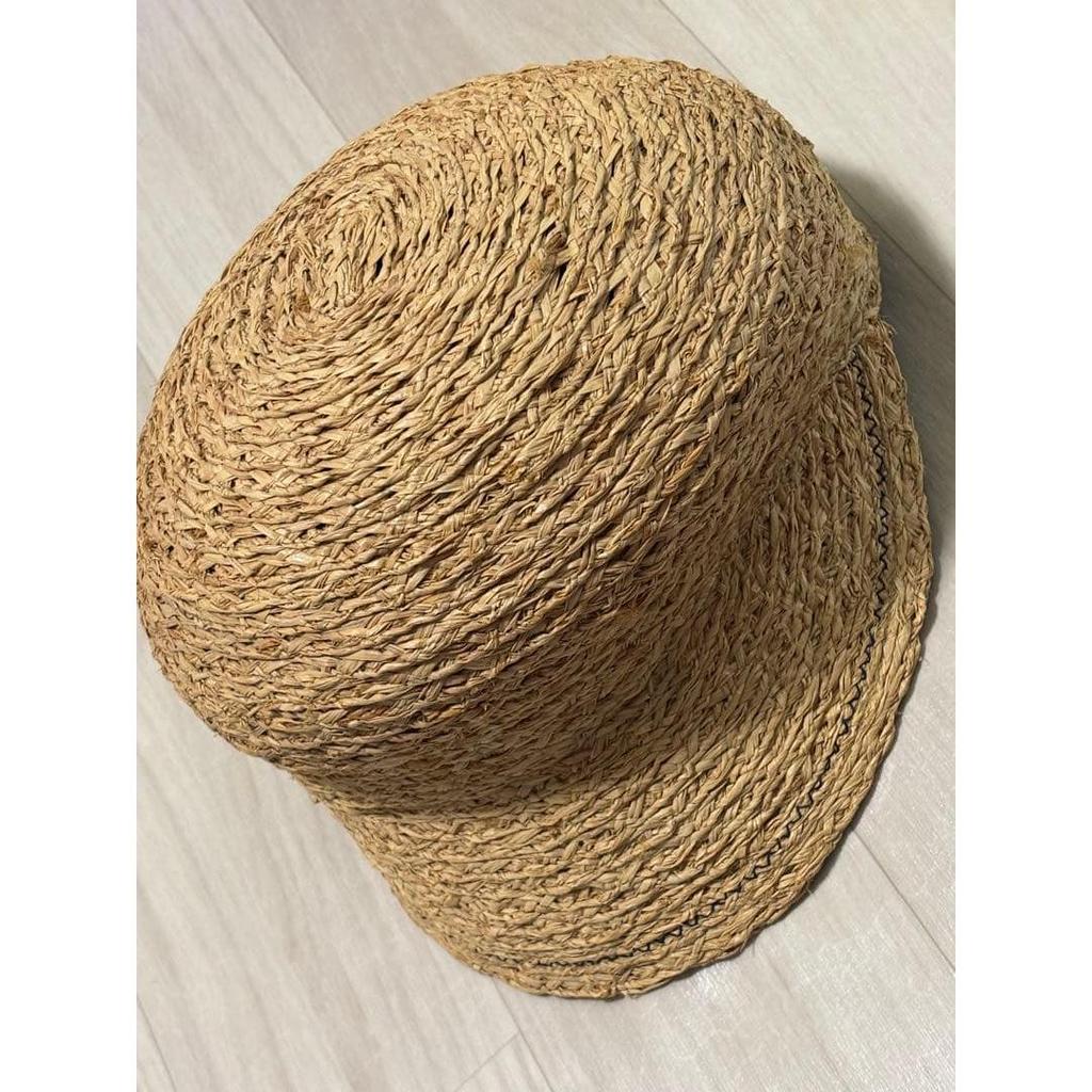 Used Ca4la Raffia Casquette Natural Material Hat Made in Japan