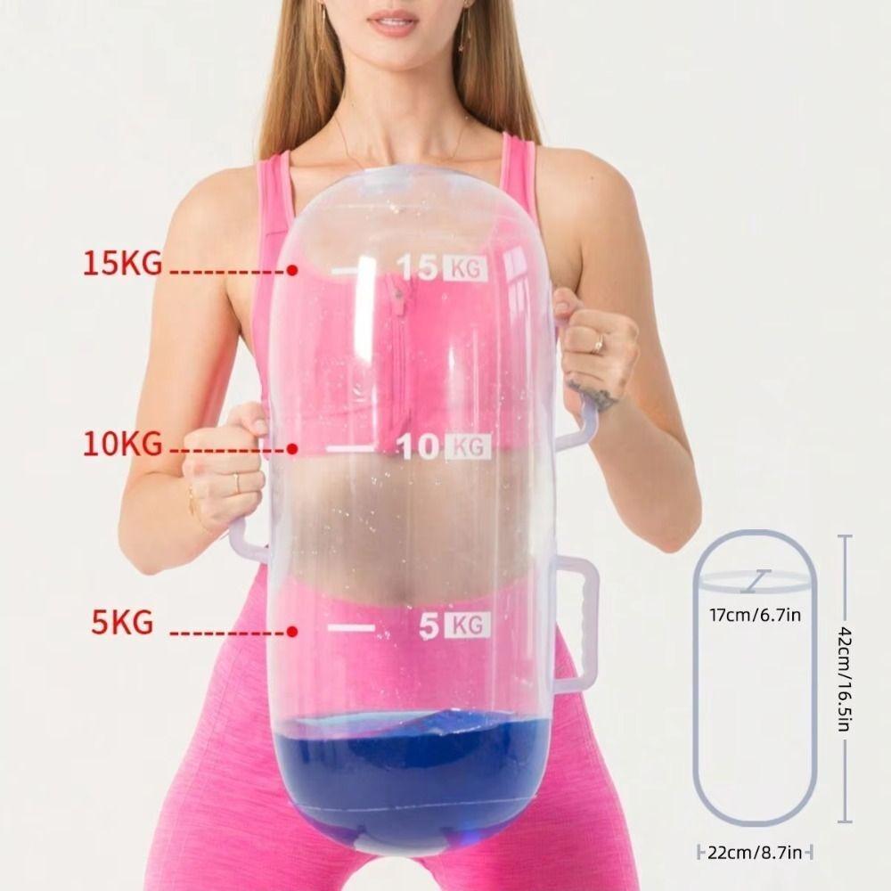 Adjustable Weight Inflatable Water Dumbbell With Air Pump Water Weights Aqua Bag  Fitness Equipment