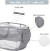 1PC Horizontal Foldable Laundry Basket Mesh Cloth Breathable Laundry Hamper Home Accessories Large Capacity Storage Baskets