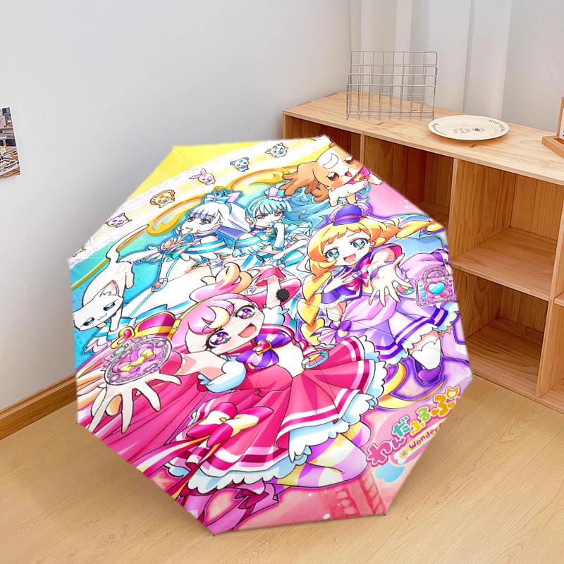 1 PC Automatic Folding Umbrella - WonderfulPrecur,Winx Club Pattern, Portable & Foldable Design with 8 Ribs, Christmas Birthday Gifts