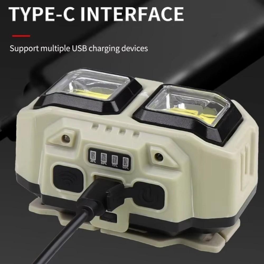 New HX-816 COB LED Headlamp Waterproof USB Rechargeable Powerful Headlamp 4 Light Levels Head Torch Camping Use