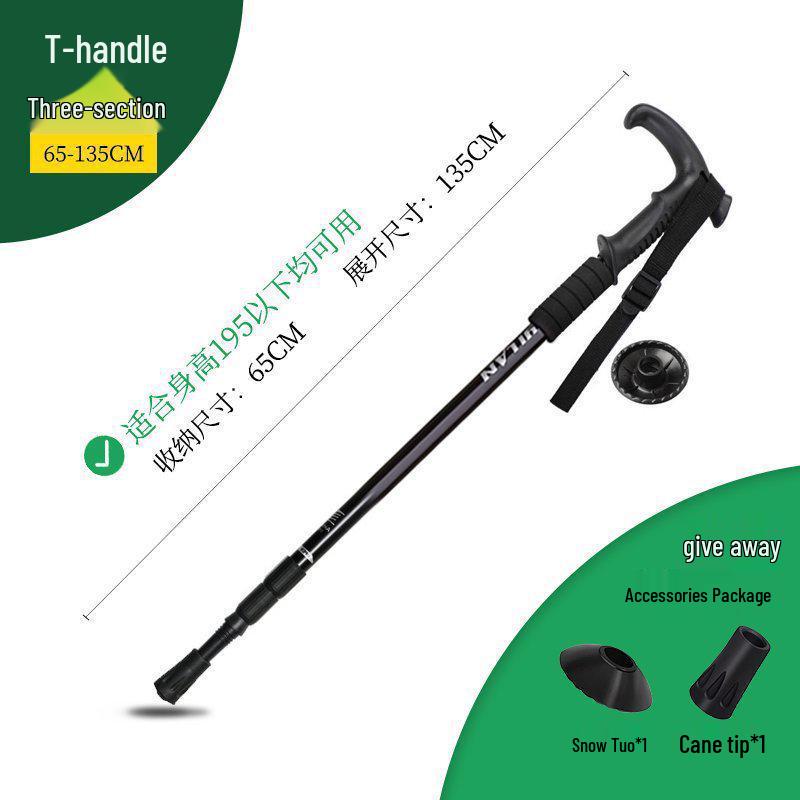 Telescopic Folding Multi-functional Hiking Poles for Men, Women, and Children - Self-defense and Mountain Climbing Walking Sticks by Chun Chu.