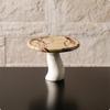 Fruit Plate Sculptural with Pedestal Marble Platter for Tabletop, Coffee Table,