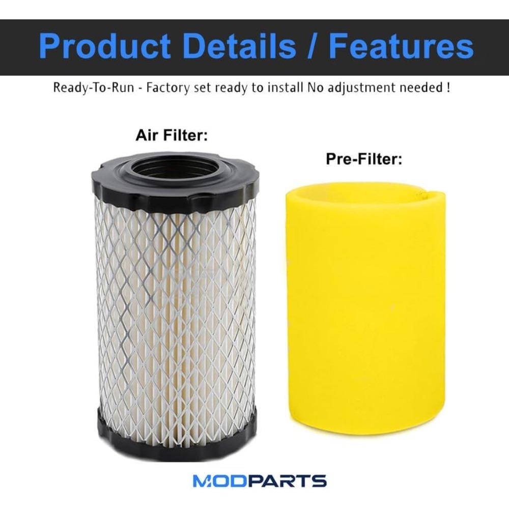 Air Filter Oil Filter Kit Fits Troy-Bilt TB42 TB1942 TB2246 TB2350 TB2450 13AA92KP066 13AT91KT066 13AM77KS066 17ADCACT066 Pony Tractor