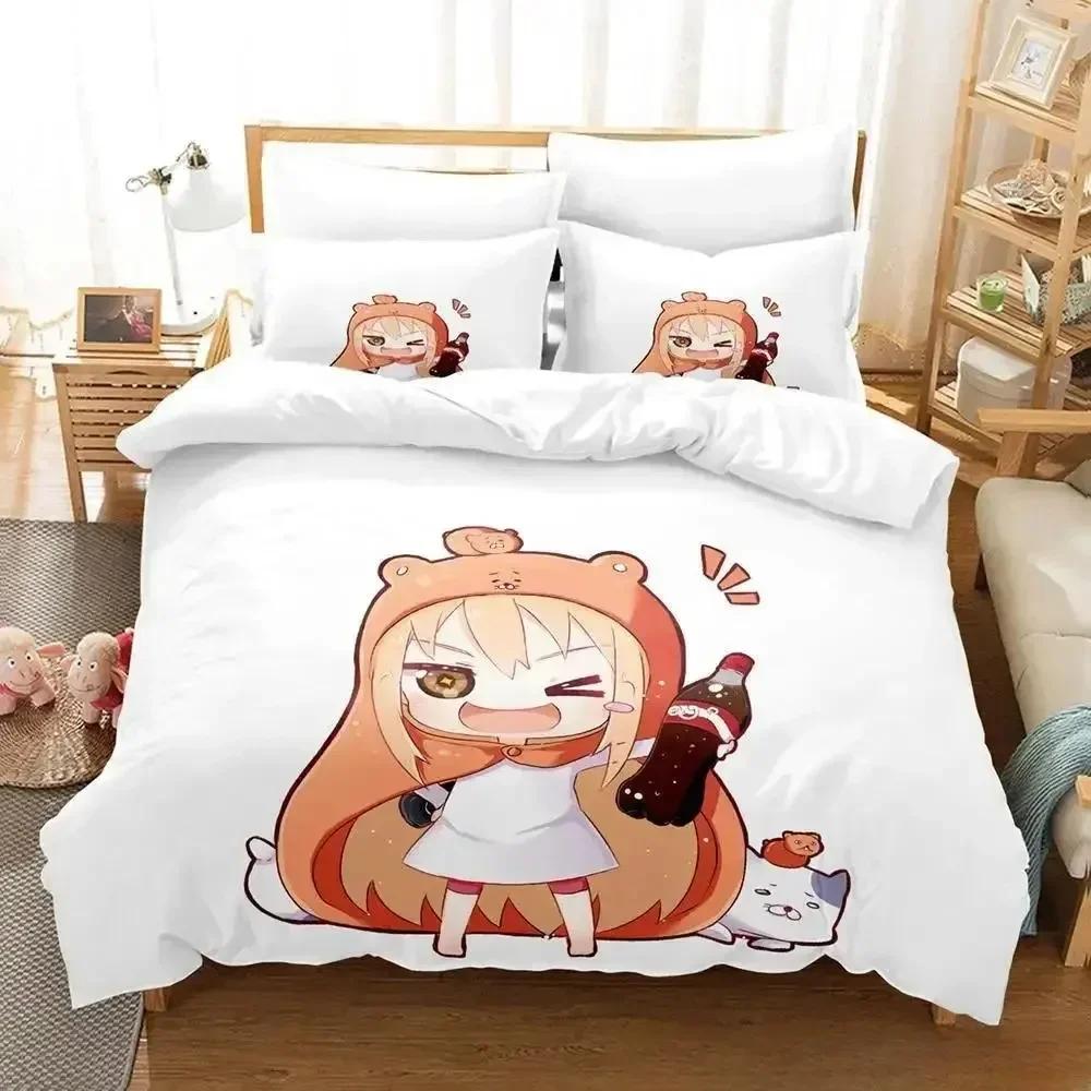 Himouto! Umaru-Chan Bedding Set Single Twin Full Queen King Size Bed Set Adult Kid Bedroom Duvet Cover Sets Anime Bed Sheet Set