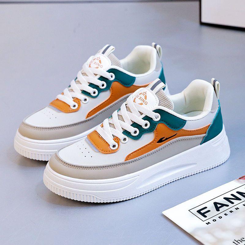 

Women s single shoes women s shoes 2025 new spring and autumn popular board shoes student Korean version versatile casual platform sports shoes 40 зелёный