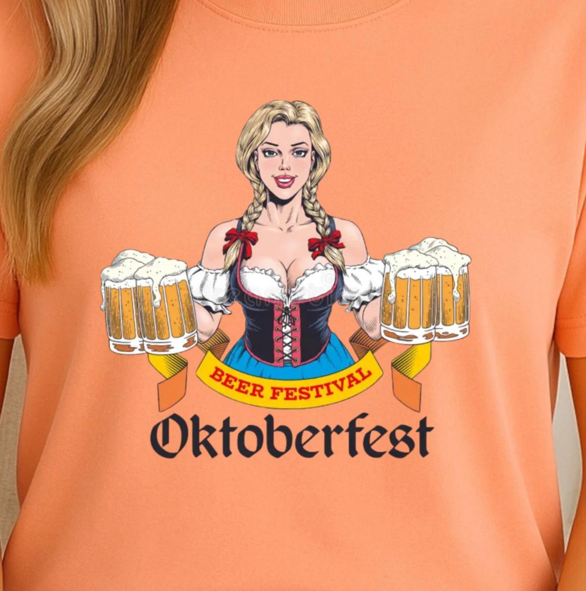 Oktoberfest Beer Maid T-shirt | German Bavarian Festival Tee, Beer Drinker Shirt 3XL