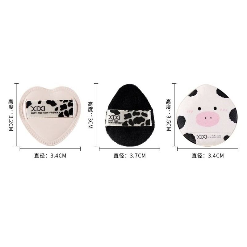 xixi - Cow Seties Mini Puff Set - 5 pcs