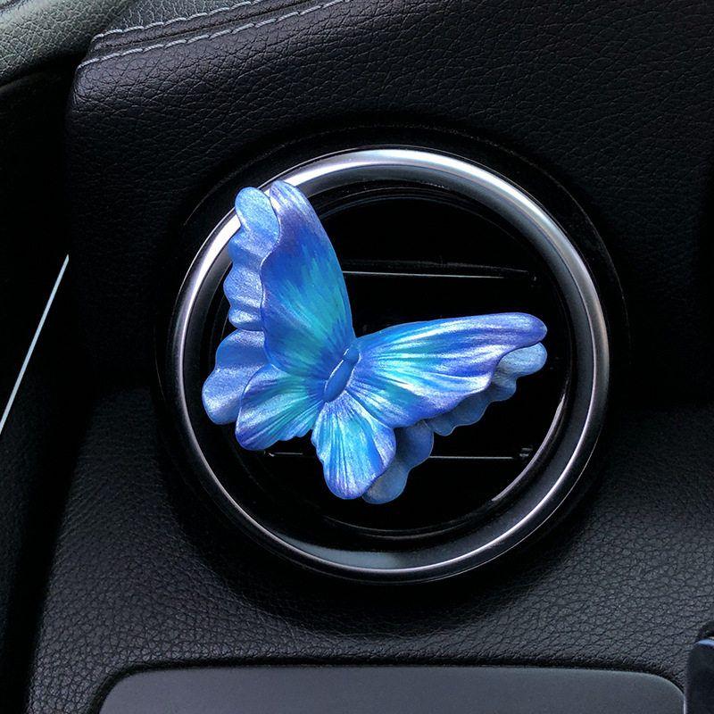 High-End Butterfly Air Vent Decoration Car Fragrance Car Perfume Flower Aroma Diffuser Stone Car Interior Decoration