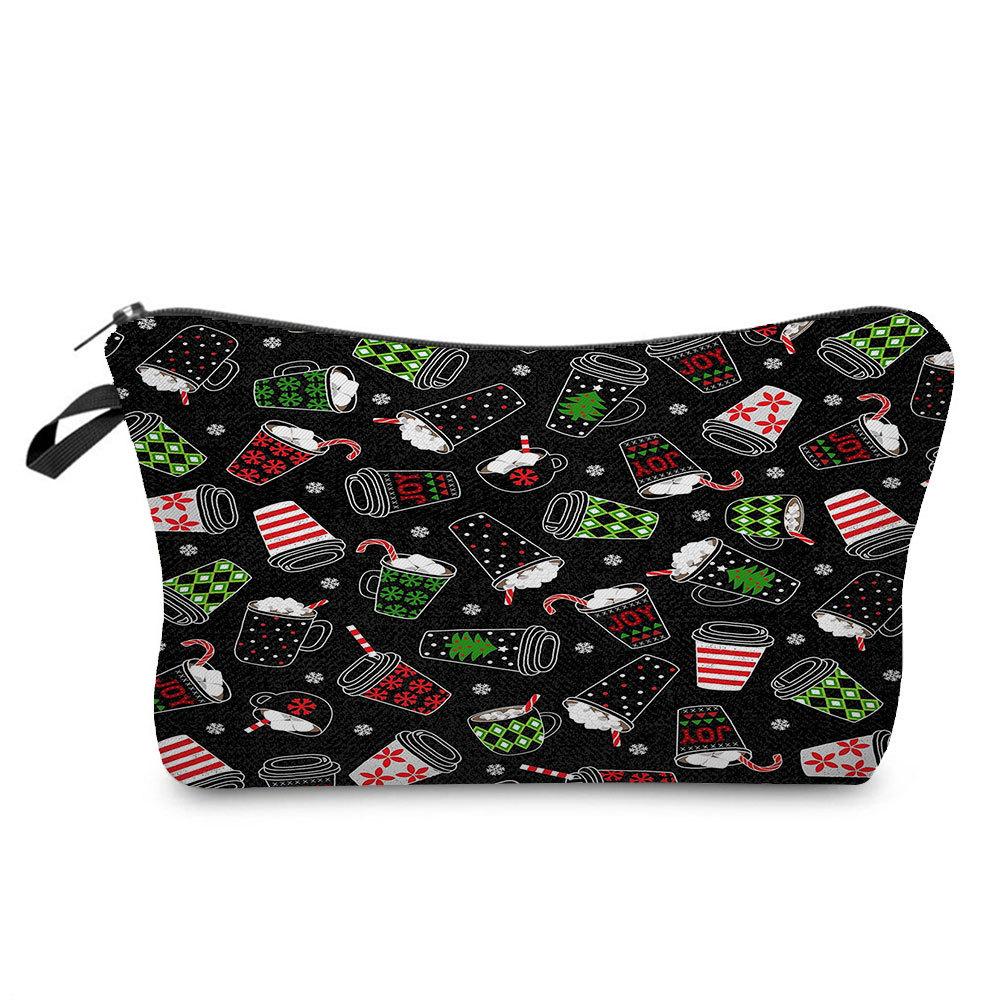 Women Snowman Print Cosmetic Bag Toiletries Organize Travel Storage Case 6766