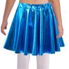 Girls Performance Skirt Elastic Waist Shiny Bronzing Material Dance Practice Costume Bottom
