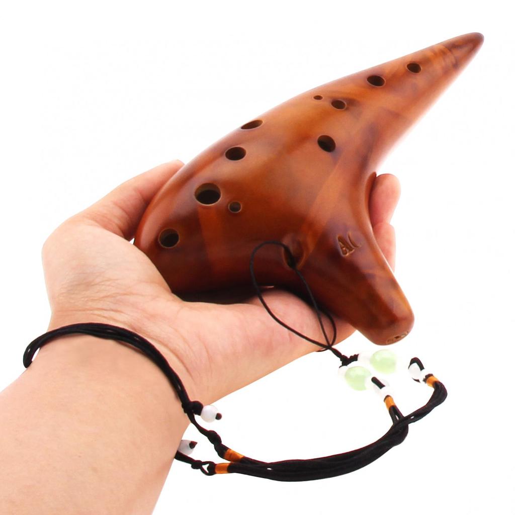 12 Holes Alto ToneC Ceramic Ocarina for Children / Adults / Beginners with Song Book Neck Cord Carry Bag,Good Musical Instrument