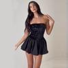 Women's Spring Sexy One-shoulder Strapless Short Dress Sequined Fashion Dress