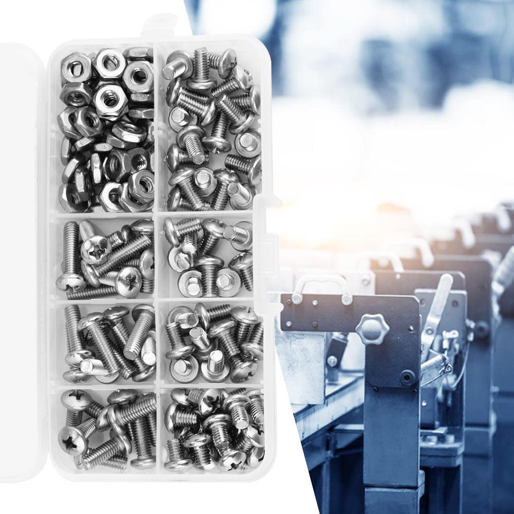 140 Stück #10 32 304 Edelstahl PH Linsenkopfschrauben Kit Sortimentsset