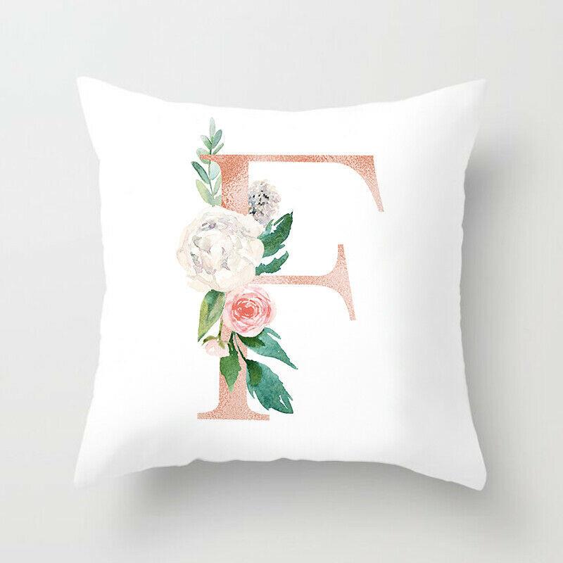 Luxurious 26 Letter Polyester Pillow Case For Sofa Car And Home Decor