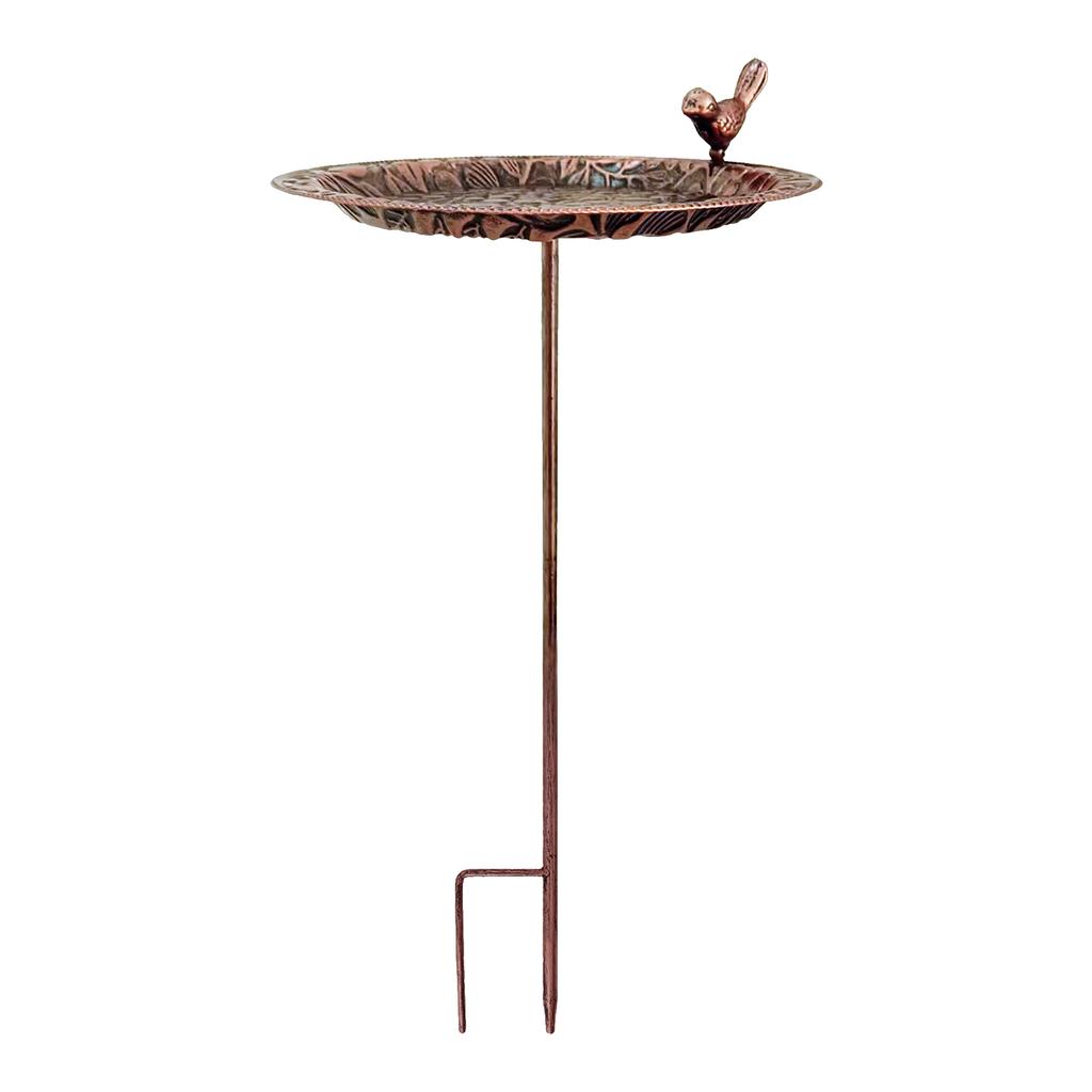 Decorative Frostproof Metal Bird Bath Feeder With Vintage Iron Detailing Winter Resistant For Outdoor Use Standing Basin