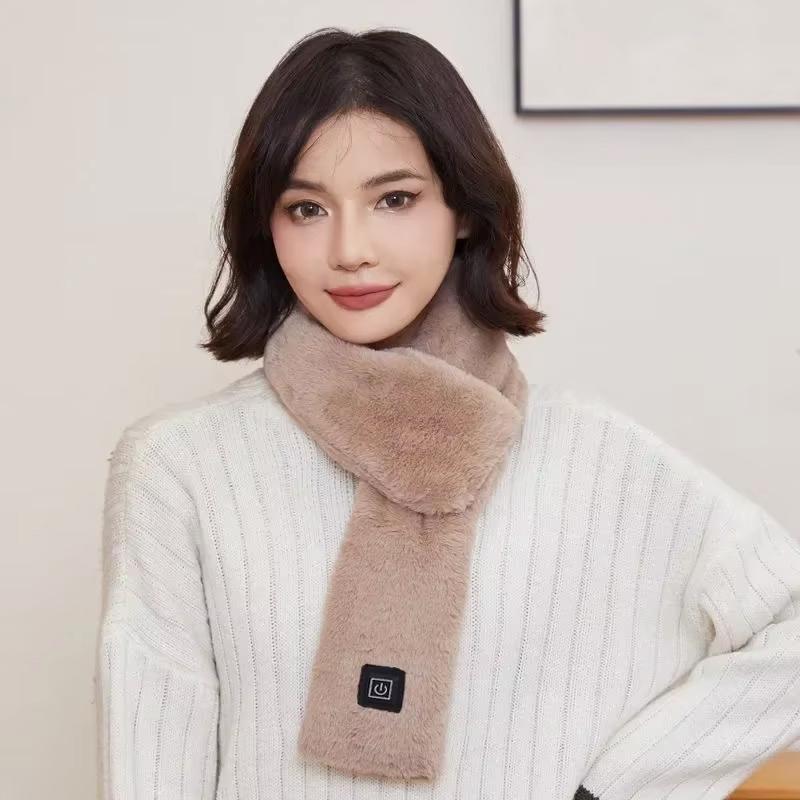 Electric Heating Scarf USB Rechargeable 3 Temperature Settings Motorcycle Neck Warmer Washable For Winter Skiing Cold Weather