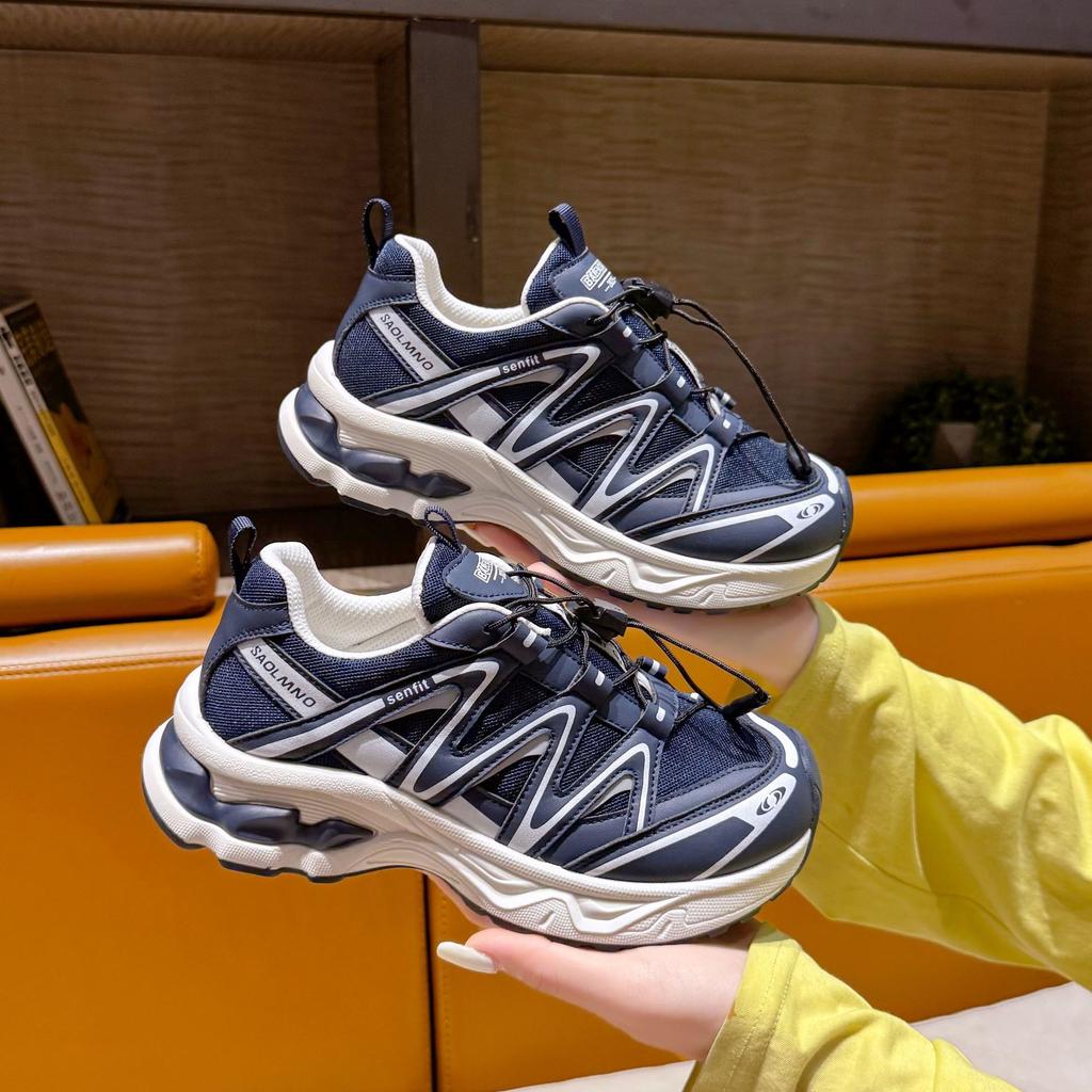 Korean Mesh Breathable Dad Shoes for Women In Summer 2025 New Fashion Versatile Sports and Leisure Lace-up Little White Shoes