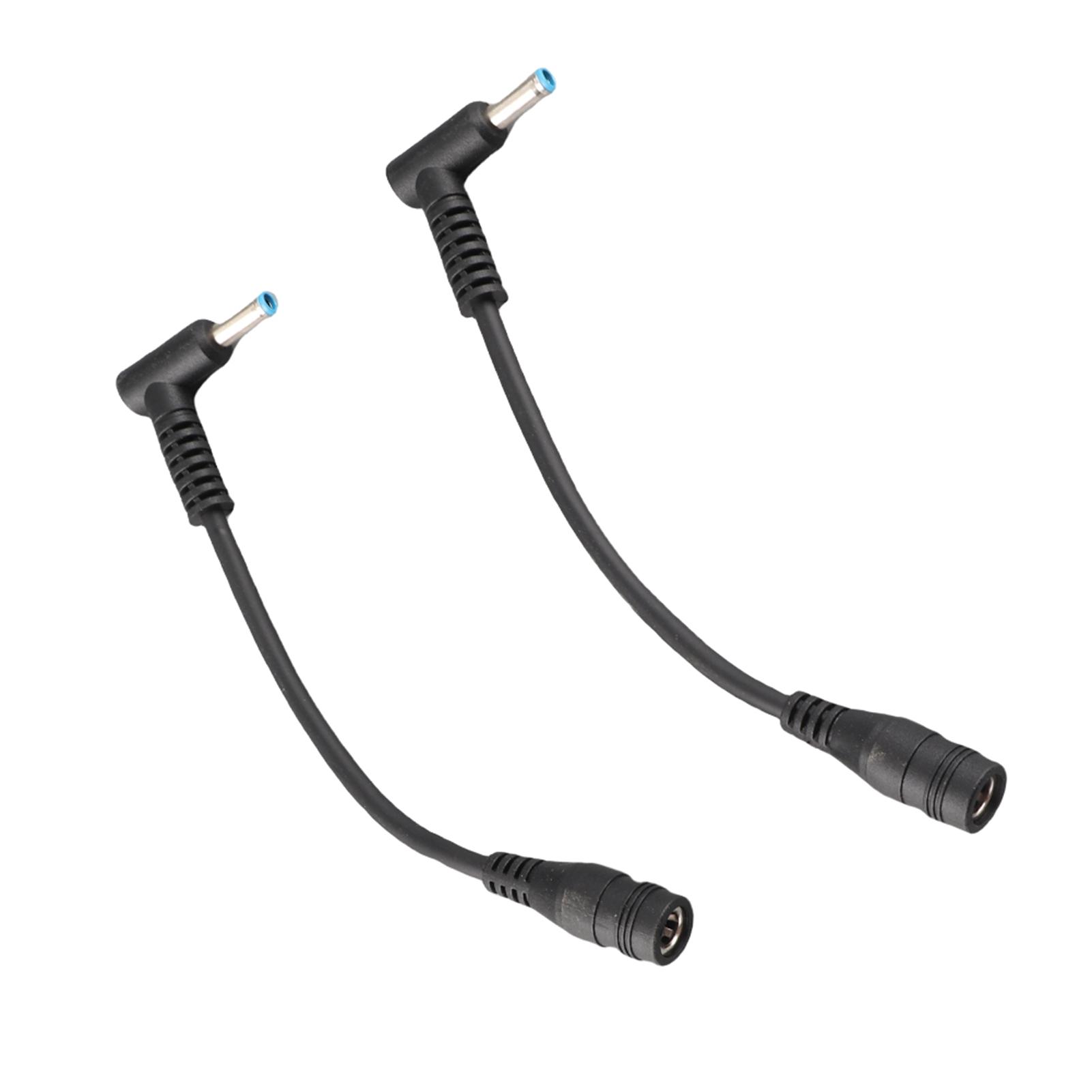 

2pcs Power Adapter Cable Small Mouth Line 5.5x2.1mm Female to 4.5x3.0mm Male for HP Laptop