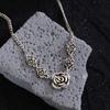 Retro Rose Necklace Female Personality High Design Sense Cold Wind Versatile French Versatile Hip Hop Accessories