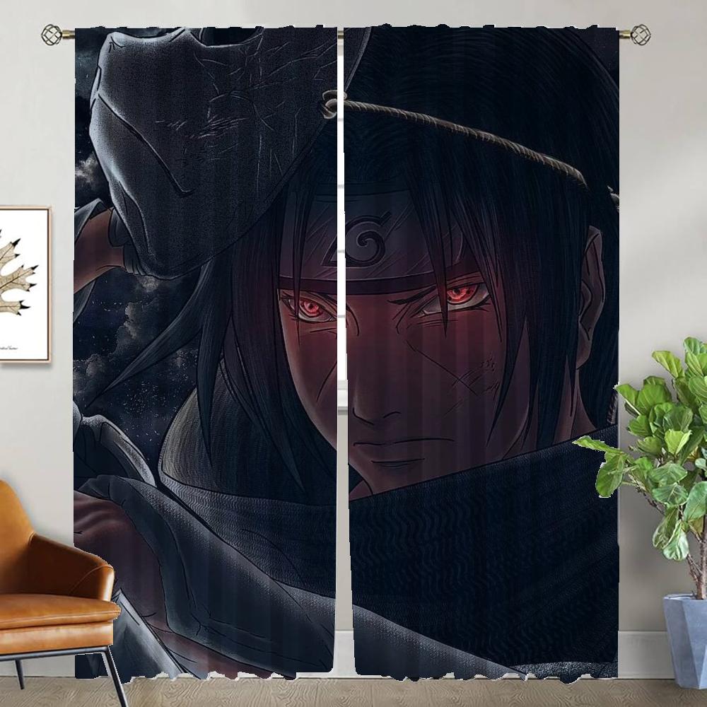 

Элегантные шторы для гостиной N-Narutoes, перегородка для домашнего интерьера, шторы из 2 предметов, оконные шторы, украшение на Хэллоуин W50xH70cmx2pcs-CL