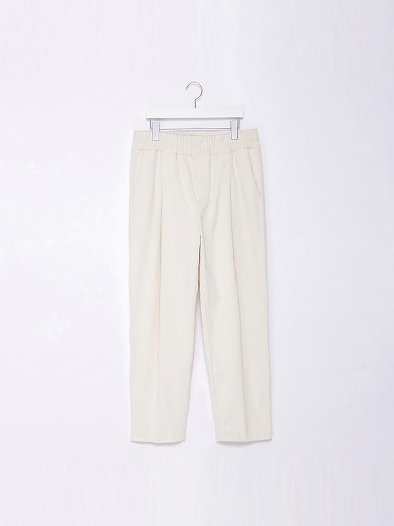 SPNK Corduroy Loose Fit Elastic Waist Pants_Ivory