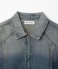 Millo Archive Back Pleated Denim Jacket [Fade Blue]
