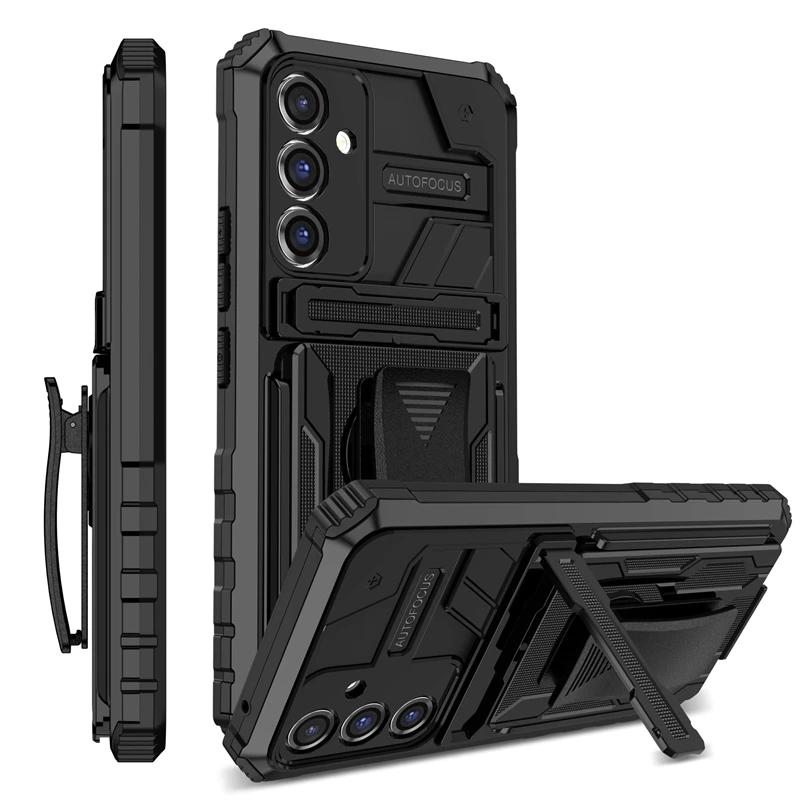 Belt Clip Holster Armor Case For Samsung Galaxy A15 5G A25 A35 A55 A05 A05S A14 A24 A34 A54 A13 A33 Cover Kickstand Coque Funda