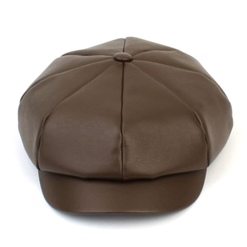 Universal Chemistry Belted Leather Brown Newsboy Cap